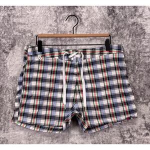 Sundek Swim Trunks 34 Mens Colorful Plaid Mesh Brief Drawstring Swimwear